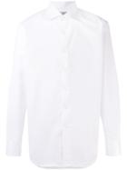 Canali Classic Shirt, Men's, Size: 43, White, Cotton