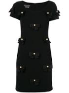 Boutique Moschino - Bow Applique Dress - Women - Acrylic/polyamide/polyester/other Fibers - 42, Black, Acrylic/polyamide/polyester/other Fibers