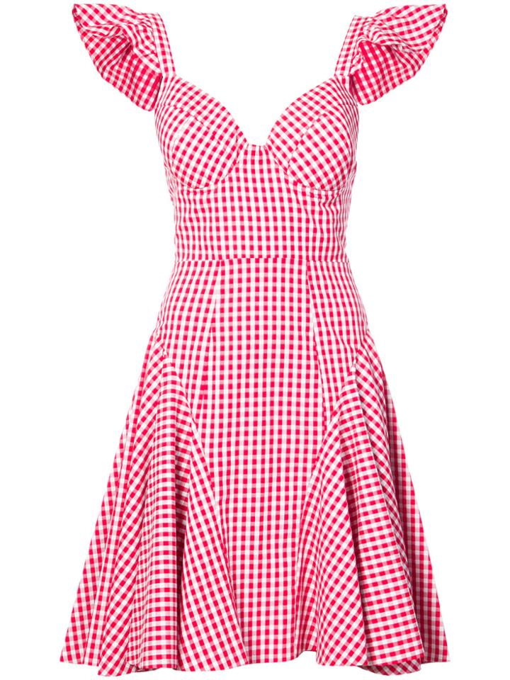 Petersyn Cate Gingham Print Dress - Red