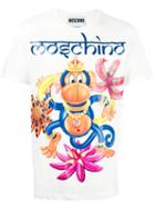 Moschino Monkey Print T-shirt, Men's, Size: Small, White, Cotton