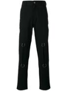 Damir Doma - Slit Pierced Leg Trousers - Men - Cotton - M, Black, Cotton