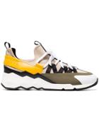 Pierre Hardy Trek Comet Leather Neoprene Sneakers - Multicolour
