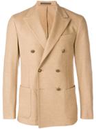 Eleventy Double Breasted Blazer - Brown