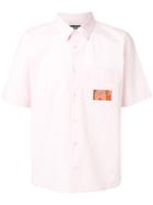 Raf Simons Chest Pocket Short Sleeve Shirt - Pink & Purple