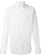 Etro Cuffed Button Down Shirt, Men's, Size: 41, White, Cotton/spandex/elastane