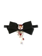 Dolce & Gabbana Kids Crystal Bow Hairband, Girl's, Black