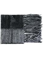 Ilaria Nistri Fringed Striped Scarf - Grey