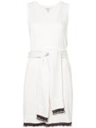 Derek Lam 10 Crosby Sleeveless Tie-waist Knit Dress - White