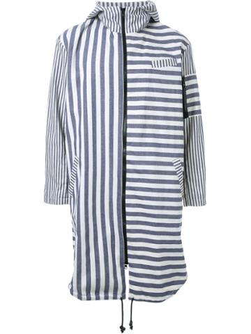 Selfmade By Gianfranco Villegas Striped Mid-length Hooded Coat