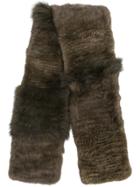 Yves Salomon Long Scarf - Brown