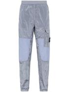 Stone Island Contrast Panel Utility Pocket Track Pants - Purple