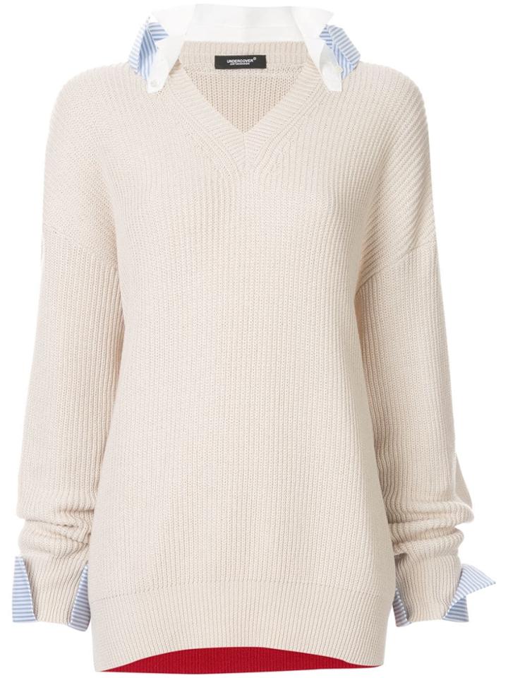 Undercover Ribbed Layered Sweater - Do Not Use - Beige