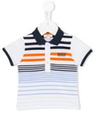 Boss Kids - Striped Polo Shirt - Kids - Cotton/spandex/elastane - 3 Mth, White