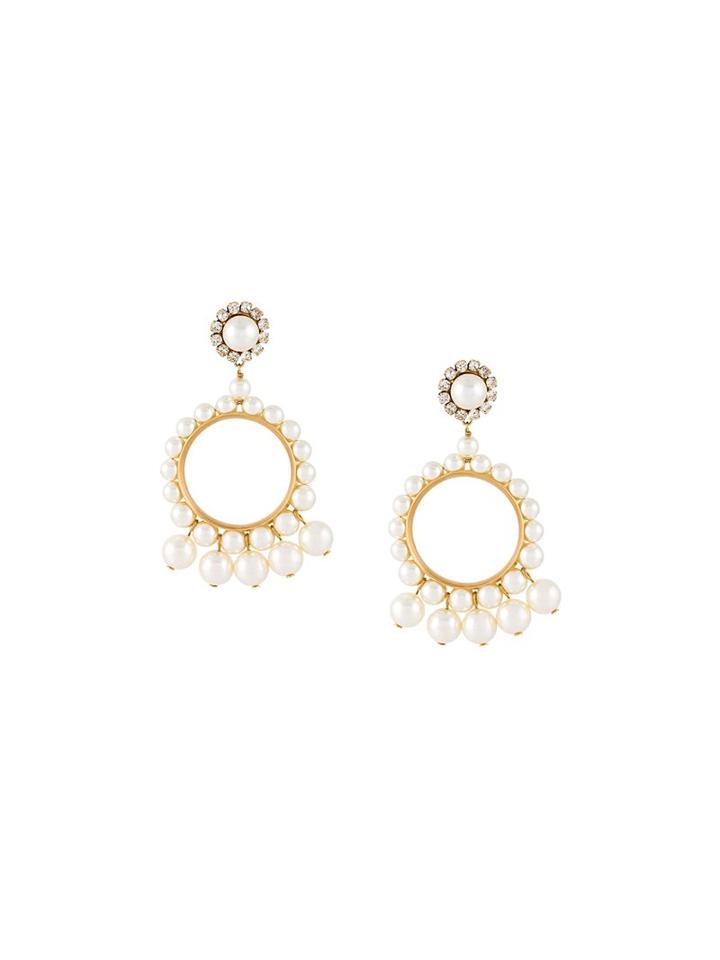 Marc Jacobs Pearl Hoop Earrings