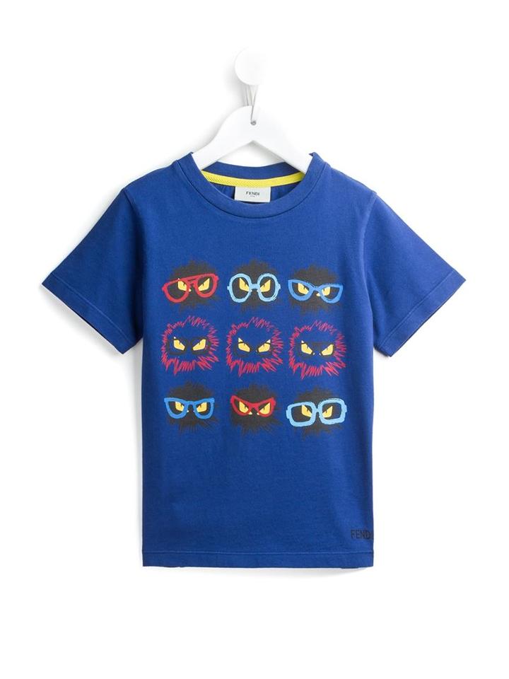 Fendi Kids Bag Bug T-shirt, Boy's, Size: 12 Yrs, Blue