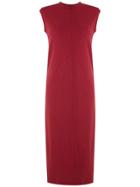 Osklen Sleeveless Rustic Fit Ribbed Dress - Red