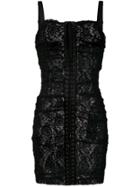 Dolce & Gabbana Front Lace-up Dress - Black