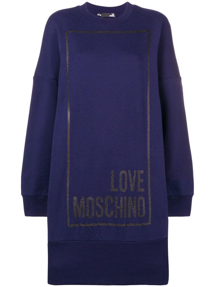 Love Moschino Long Sweater Dress - Blue