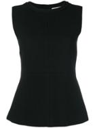 L'autre Chose Fitted Sleeveless Tank Top - Black