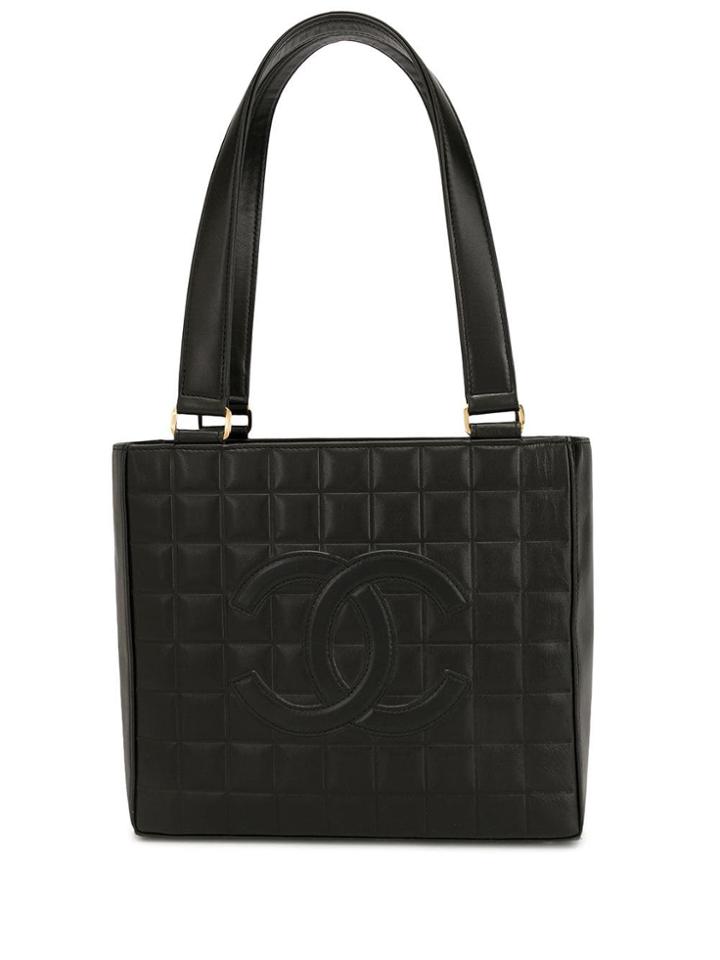 Chanel Pre-owned Choco Bar Cc Tote - Black
