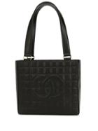 Chanel Pre-owned Choco Bar Cc Tote - Black