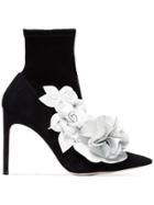Sophia Webster Black Suede Lilico Flower 105 Boots