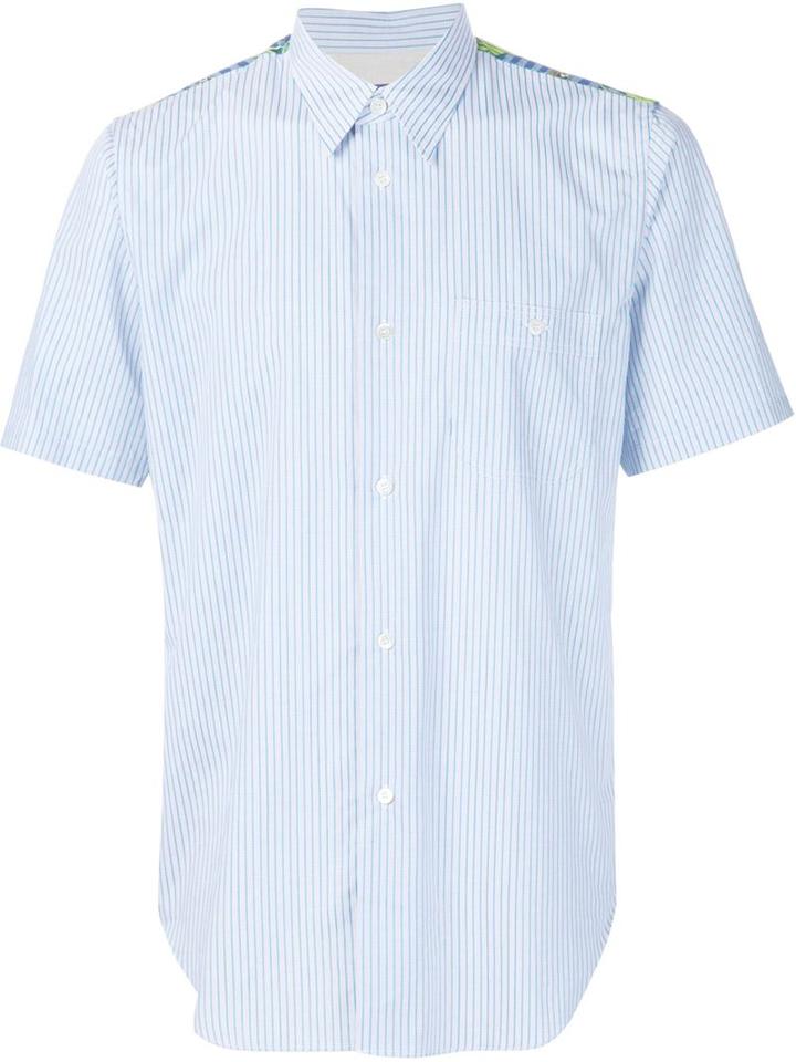 Junya Watanabe Comme Des Garçons Man Striped Shirt, Men's, Size: L, Blue, Cotton