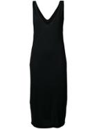 Bassike Deep V-neck Tank Dress, Women's, Size: 6, Black, Organic Cotton