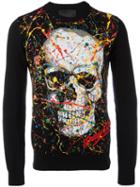 Philipp Plein - Odd Jumper - Men - Cotton/polyester/viscose - Xl, Black, Cotton/polyester/viscose