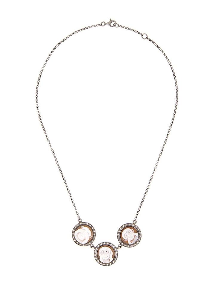 Amedeo 'three Monkeys' Necklace - Metallic