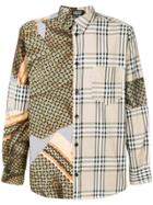 Andrea Crews Contrast Print Shirt - Neutrals