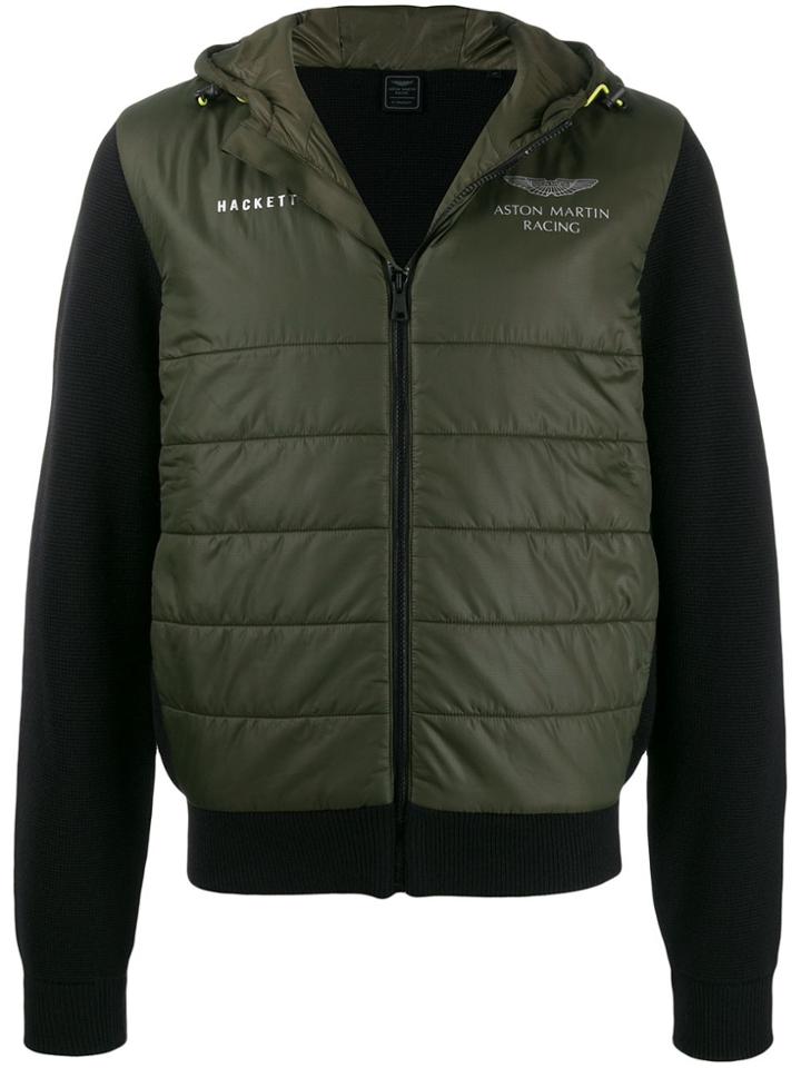 Hackett Aston Martin Racing Print Padded Jacket - Green