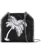 Stella Mccartney - Palm Tree Embroidered Falabella Bag - Women - Polyester - One Size, Black, Polyester