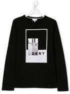 Dkny Kids Teen Photo Print Long-sleeved T-shirt - Black