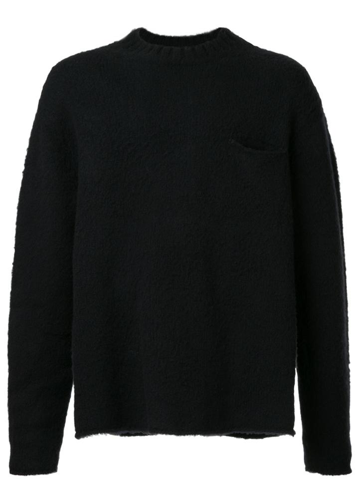 Estnation Ribbed Trim Jumper - Black