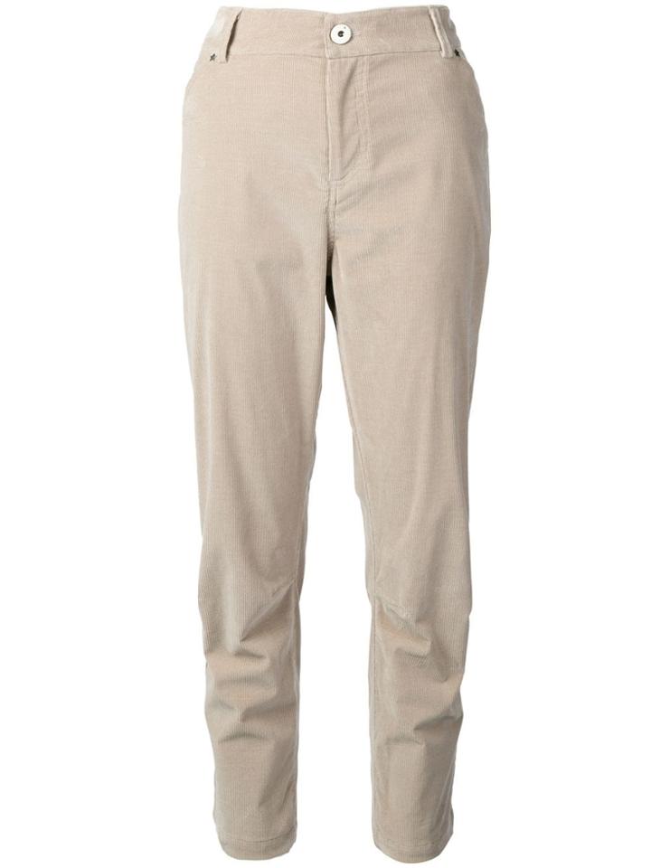 Lorena Antoniazzi Cropped Corduroy Trousers - Neutrals