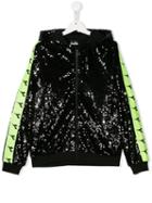 Diadora Junior Teen Sequin Embellished Jacket - Black