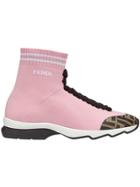 Fendi Sock Style Sneakers - Pink