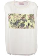 Marna Ro - Floral Patch Blouse - Women - Silk/cotton/polyester/other Fibres - S, Nude/neutrals, Silk/cotton/polyester/other Fibres