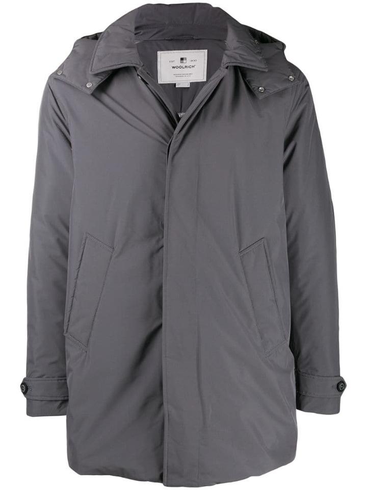 Woolrich Giubbotto Hooded Mac - Grey