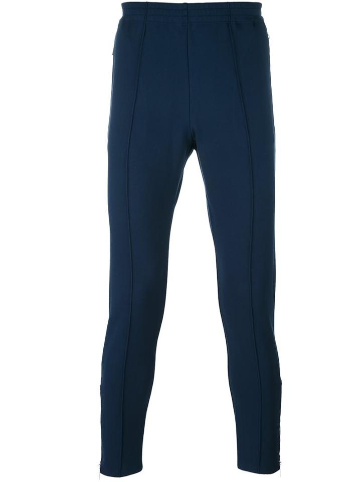 Versace Tapered Sports Trousers, Men's, Size: Xl, Blue, Viscose/nylon/spandex/elastane/cotton