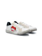Zadig & Voltaire Kids Teen Jimmy Art Is Truth Sneakers - White