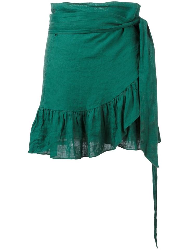 Isabel Marant Étoile Dempster Skirt, Women's, Size: 36, Green, Linen/flax/viscose