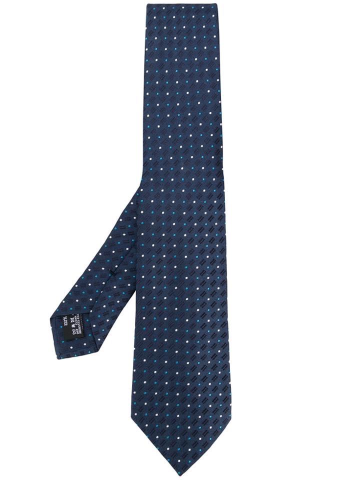Giorgio Armani Polka Dot Tie - Blue
