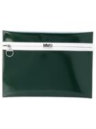 Mm6 Maison Margiela Logo Strap Flat Clutch - Green