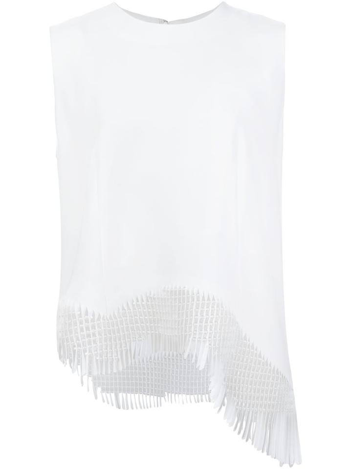 Comme Des Garçons Noir Kei Ninomiya Curved Fringed Hem Top