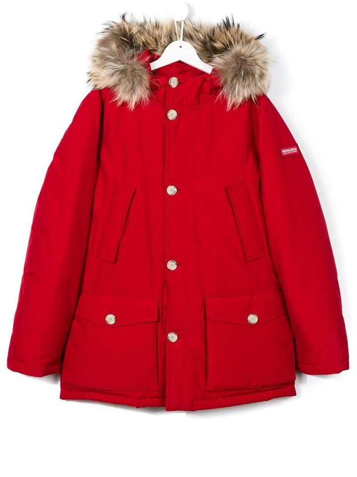 Woolrich Kids 'detachbl' Parka, Boy's, Size: 14 Yrs, Red