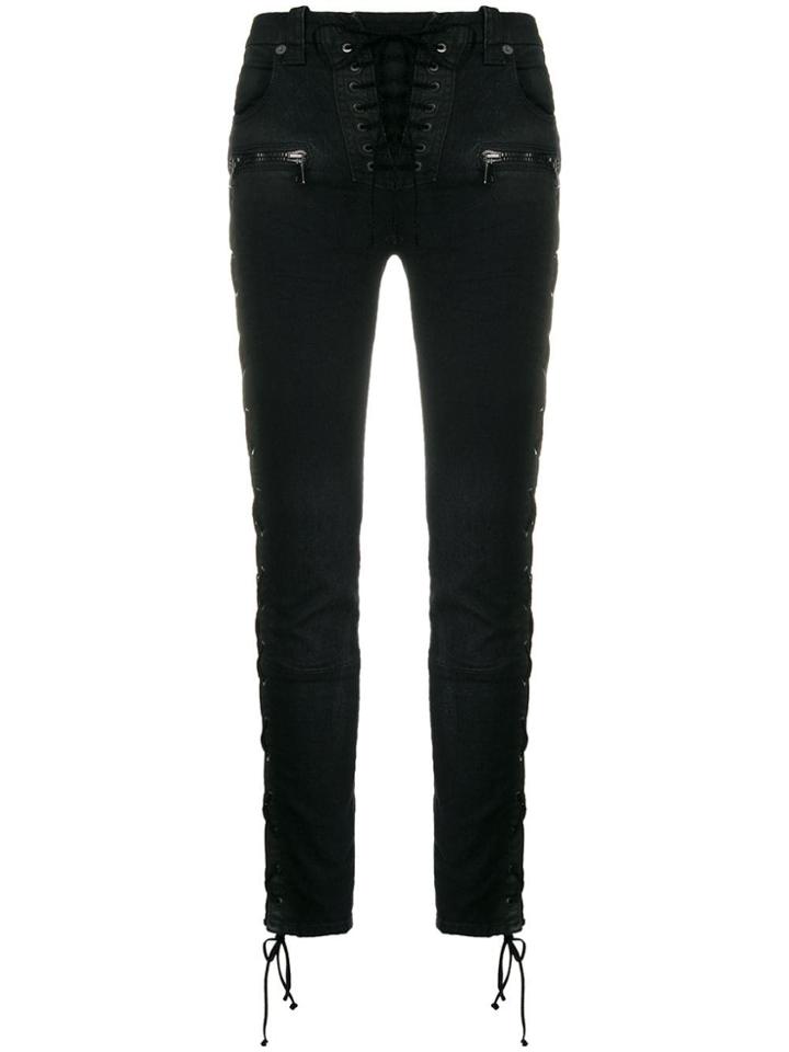 Unravel Project Tied Detail Skinny Jeans - Black