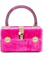 Dolce & Gabbana Dolce Box Tote, Women's, Pink/purple, Calf Leather/velvet