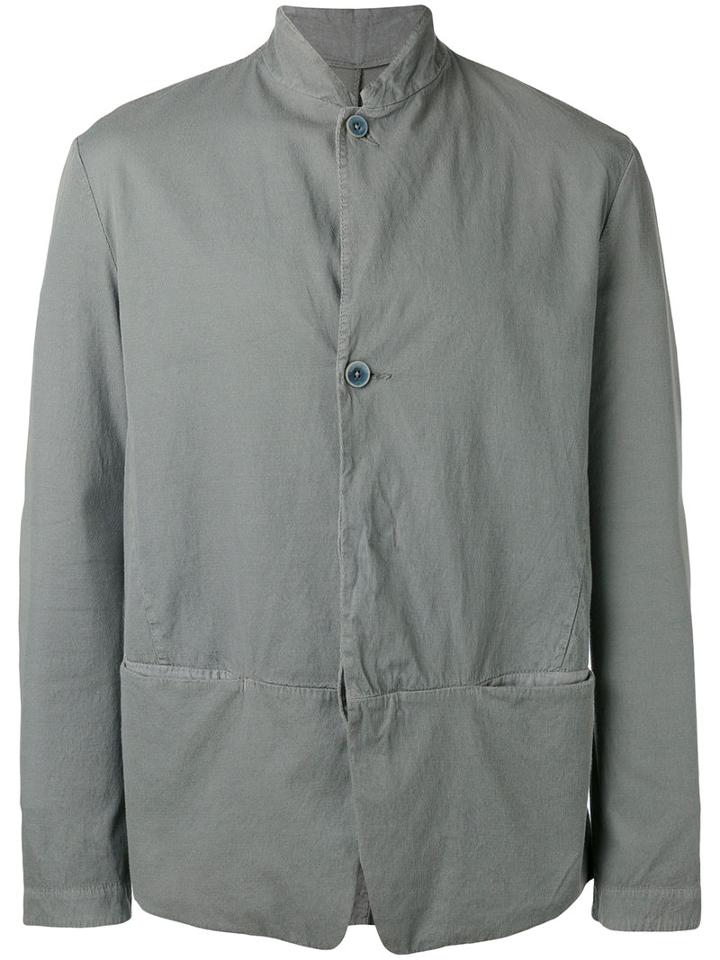 Transit - Lightweight Buttoned Jacket - Men - Silk/cotton/linen/flax/spandex/elastane - 52, Grey, Silk/cotton/linen/flax/spandex/elastane